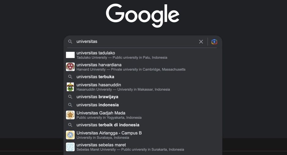 Universitas Tadulako yang Di-recomended Paling Awal oleh Mesin Pencari Google