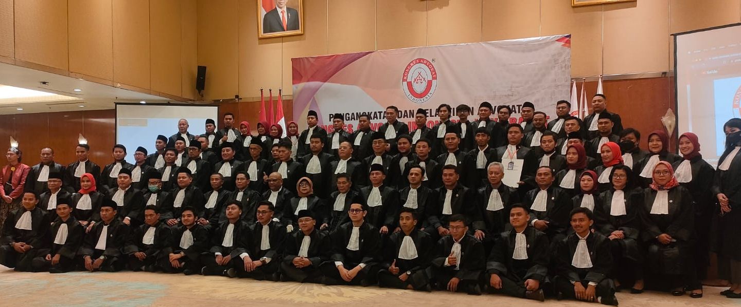 Sekjen DPP KAI Apolos Lantik 83 dari 104 Advokat Baru DPD KAI Jabar. Ada mantan Jaksa, Hakim dan Polisi.