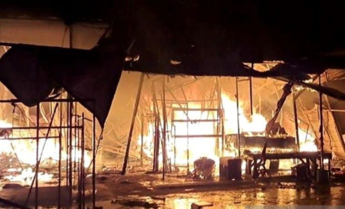 Pasar Sentral Makassa Terbakar