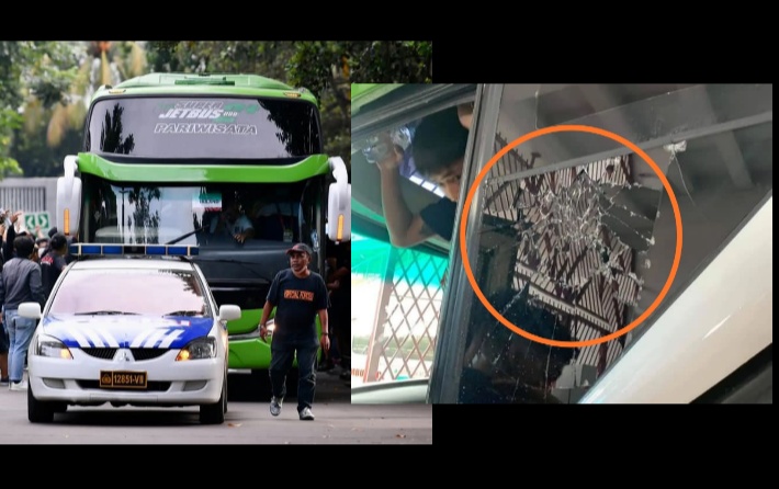 Bus pembawa Timnas Thailand dilempari oknum suporter